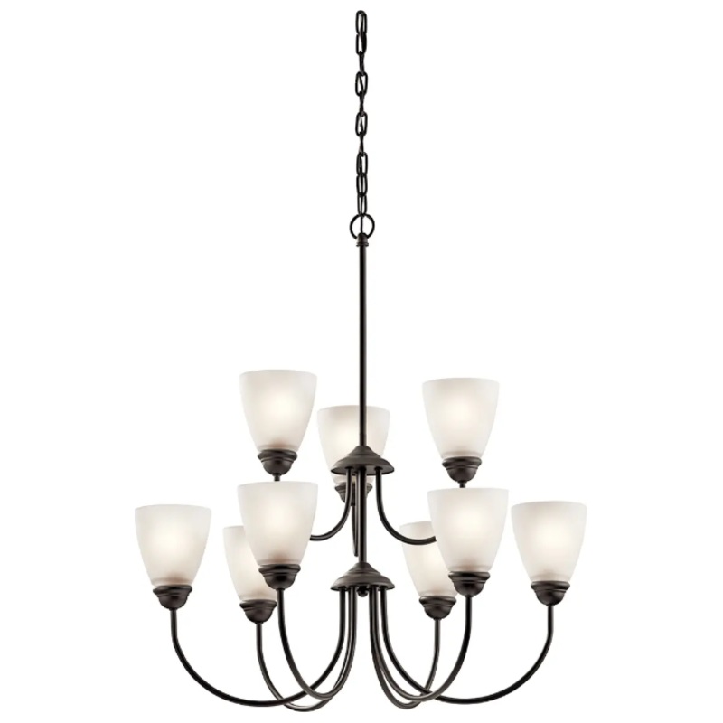 Jolie 28″ 9-Light Chandelier Olde Bronze None