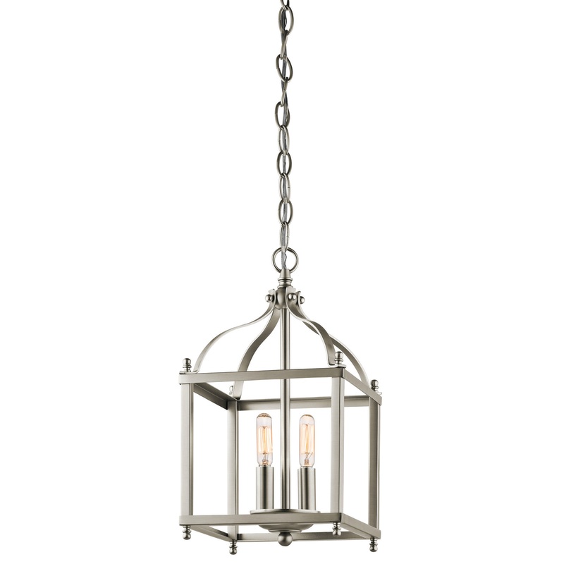 Kichler 42565NI Two Light Pendant, Brushed Nickel