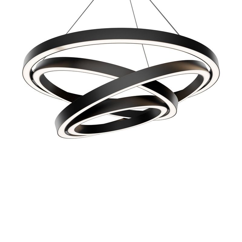 LED Pendant from the Storm Chaser Collection in Black Finish by Modern Forms