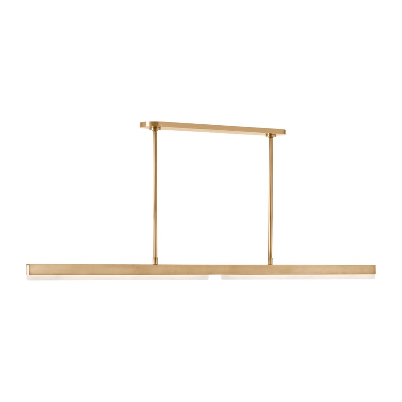 Linea 60 Linear Chandelier Hand Rubbed Antique Brass