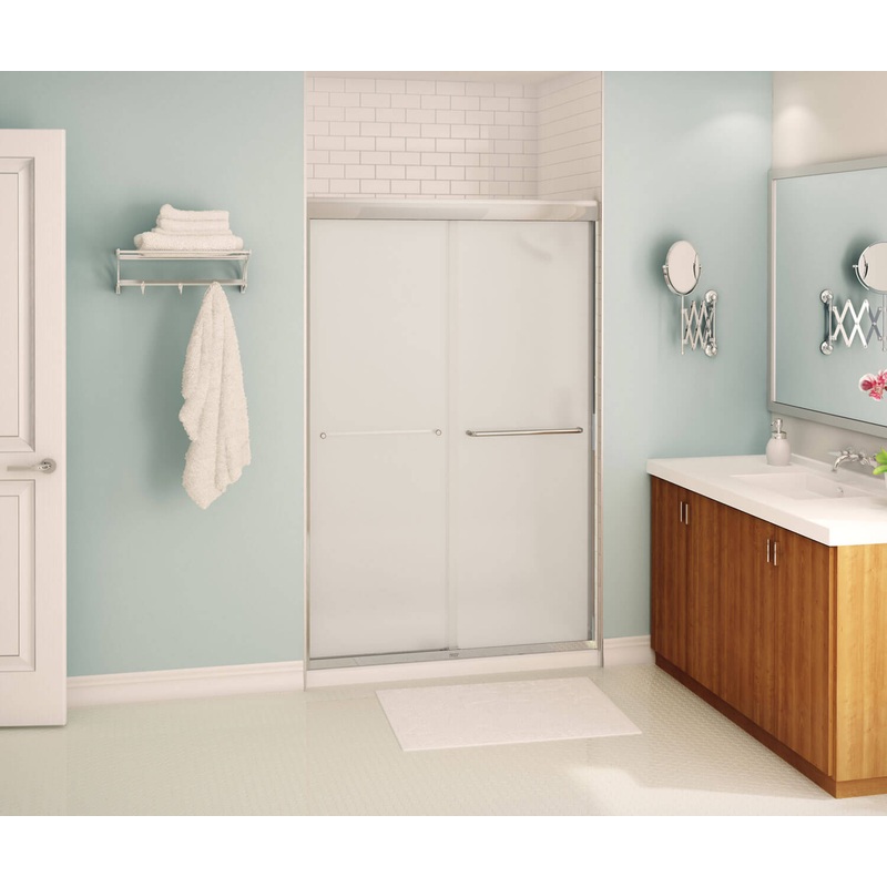 MAAX 134563-978-084-000 Kameleon 43-47 x 71 in. 6 mm Bypass Shower Door for Alcove Installation with Frosted glass in Chrome