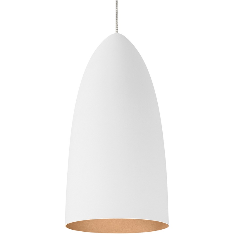 Mini Signal Pendant MonoPoint Satin Nickel and Rubberized White/Copper None