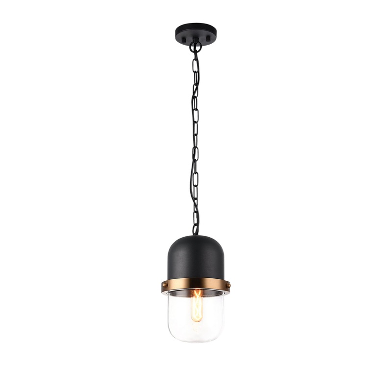 One Light Pendant from the Tillie Collection in Matte Black Finish by Matteo Lighting