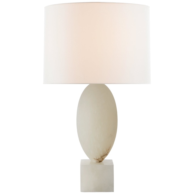 One Light Table Lamp from the Versa Collection in Alabaster Finish by Visual Comfort Signature