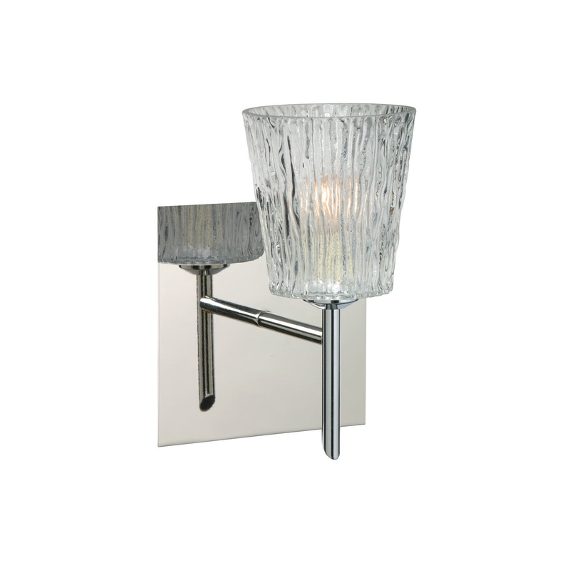 One Light Wall Sconce from the Nico Collection in Chrome Finish by Besa