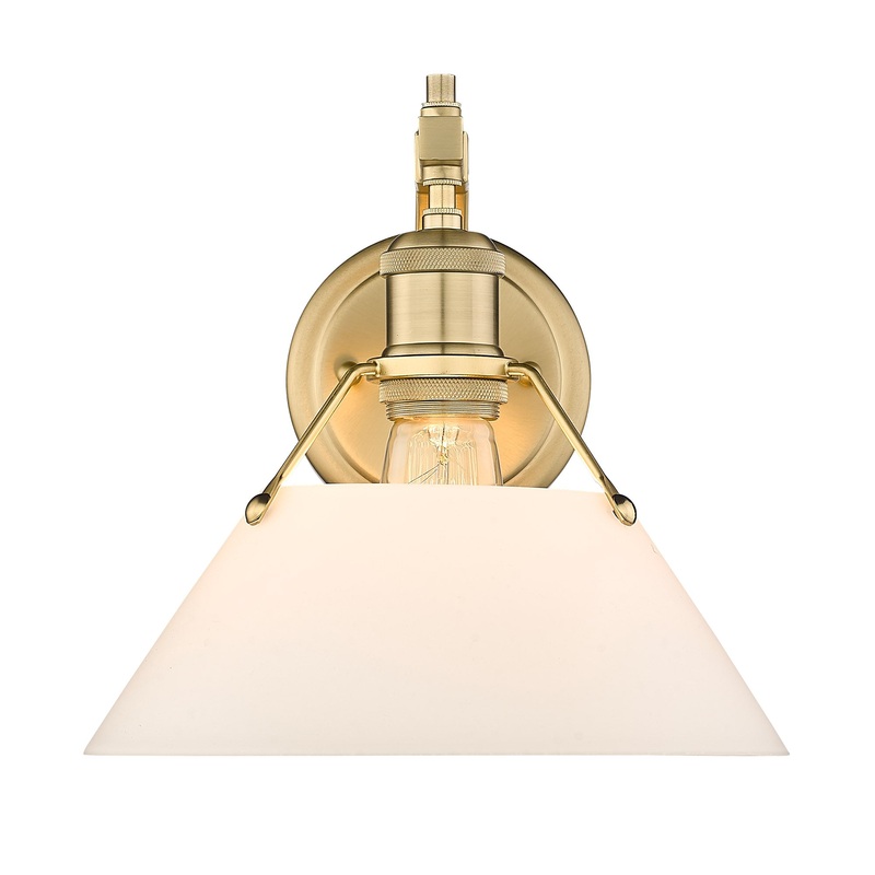 Orwell BCB 1 Light Wall Sconce in Brushed Champagne Bronze with Opal Glass Shade
