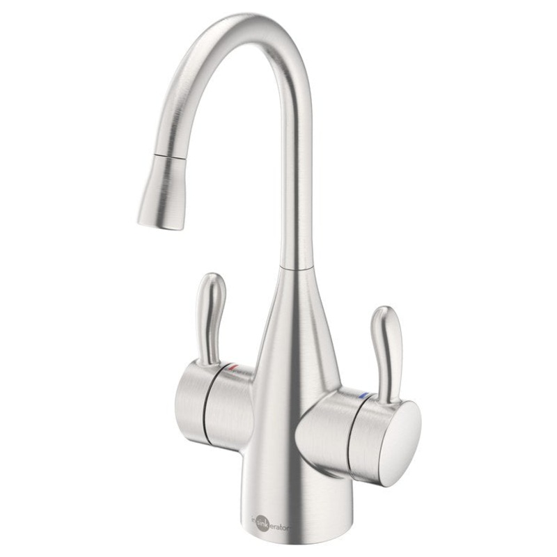 Water Dispenser Showroom Transitional 1010 Instant 2 Lever ADA Gooseneck Swivel 360 DEG Stainless Steel