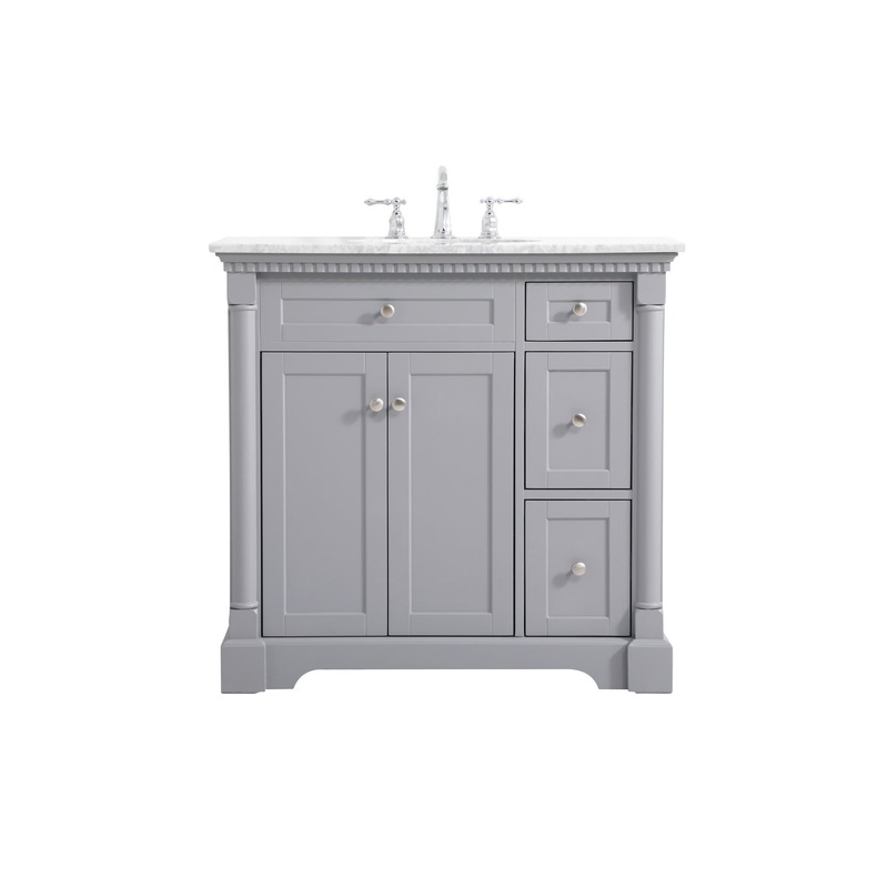 Bathroom Vanity Set from the Clarence Collection in Grey Finish by Elegant Lighting