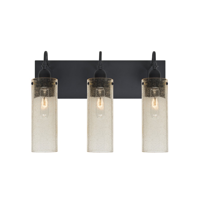 Besa 3WG-JUNI10GD-BK Juni Three Light Wall Sconce Black