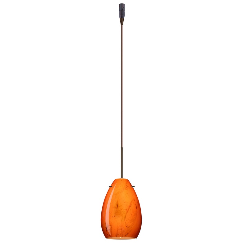 Besa RXP-1713HB-BR Pera One Light Pendant Bronze