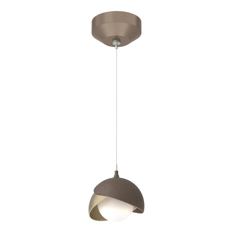 Brooklyn Double Shade Low Voltage Mini Pendant Bronze Soft Gold