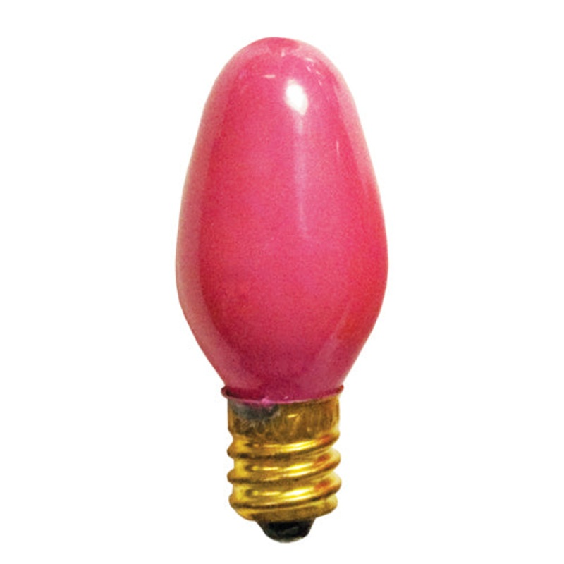 Bulbrite 709607 Holiday, Light Bulb Ceramic Pink