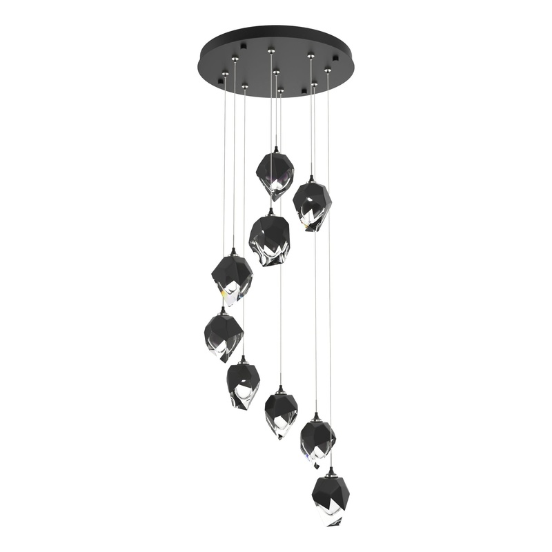 Chrysalis 9-Light Small Crystal Pendant Black Black Crystal (BP)