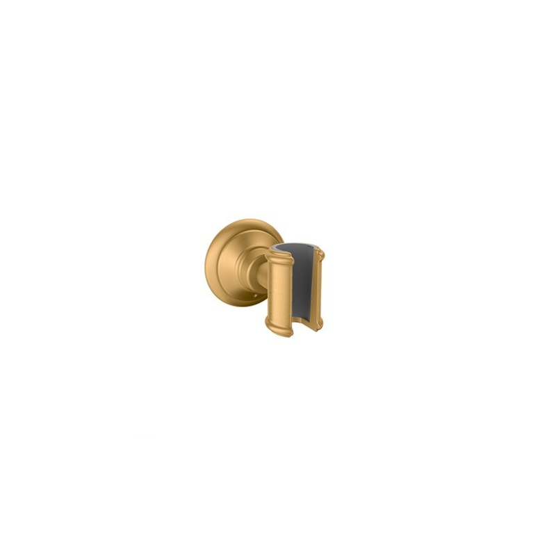 Handshower Holder Montreux Wall Mount Brushed Gold Optic 3-3/8L x 2-5/8W x 2-5/8H Inch Brass
