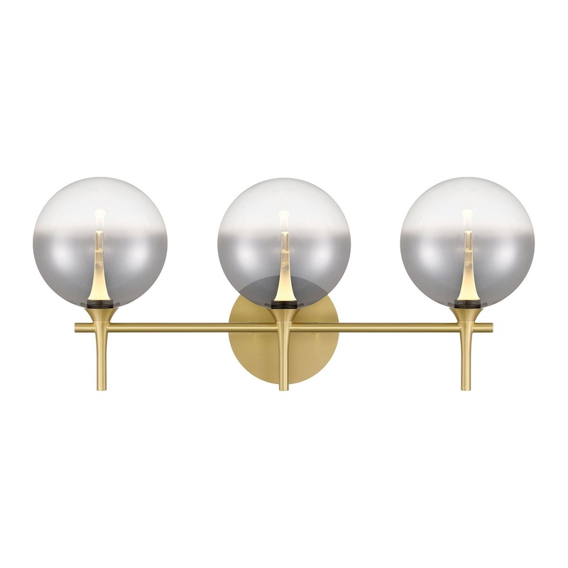 Iissa 3-Light Vanity Light Gold Smoked Glass