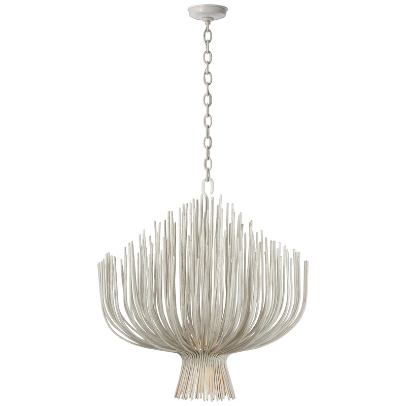 LED Chandelier from the Astra Collection in Waxed Plaster Finish by Visual Comfort Signature