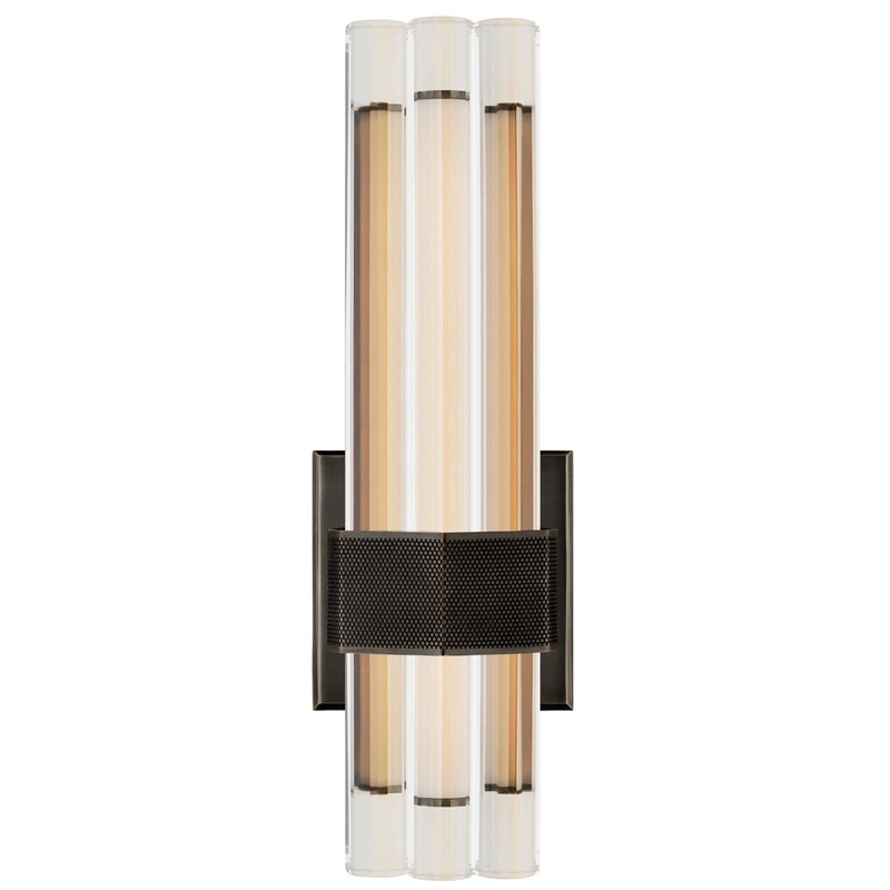 LED Wall Sconce from the Fascio Collection in Bronze Finish by Visual Comfort Signature