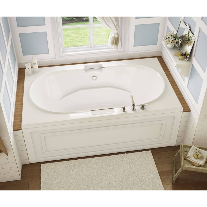 MAAX 101250-000-001-101 Antigua 72 x 42 Acrylic Drop-in Center Drain Bathtub in White