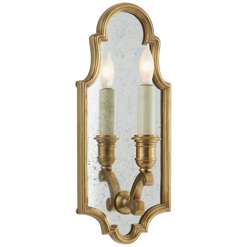 One Light Wall Sconce from the Sussex Collection in Antique-Burnished Brass Finish by Visual Comfort Signature