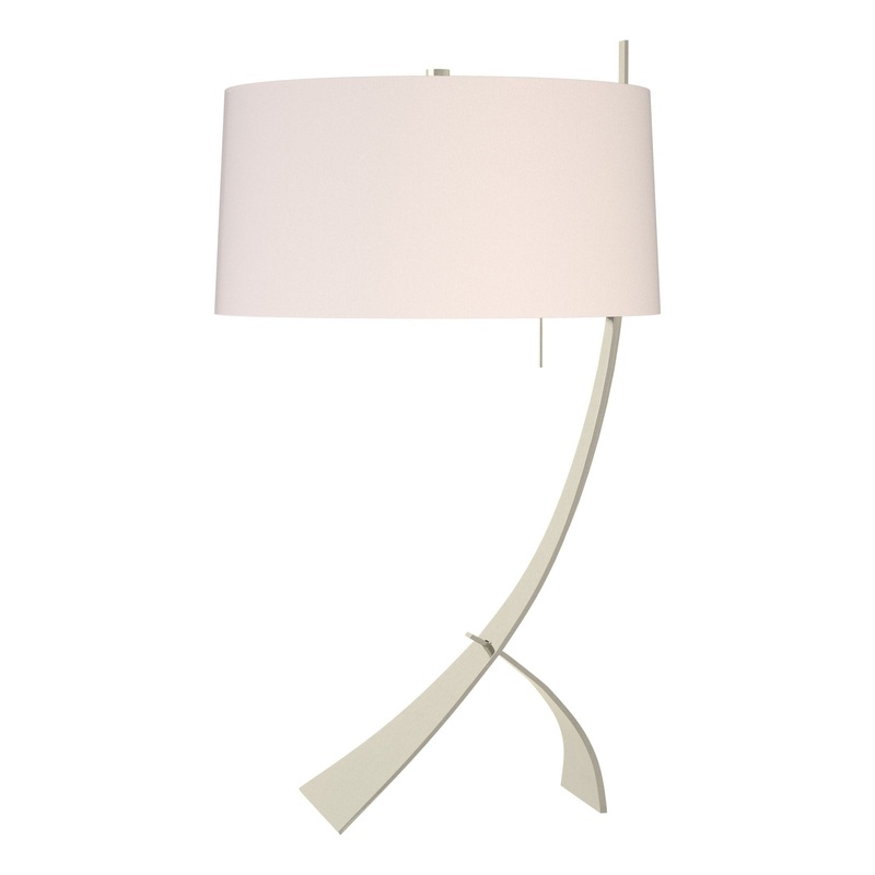 Stasis Table Lamp Sterling Flax Shade (SE)