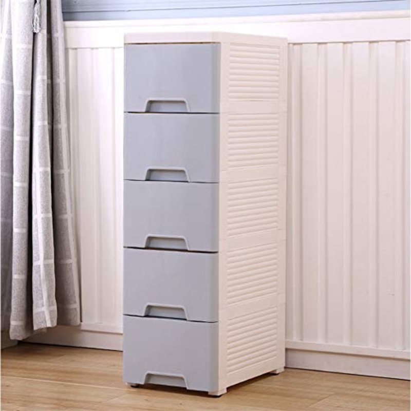 SuDeLLong Cassettiere in plastica per Abbigliamento Governo di Immagazzinaggio Cassetto for Camera da Letto Bagno Alto Gabinetto Tallboy Cupboard unit 25X40X84cm (Color : Blue, Size : 25X40X84cm)