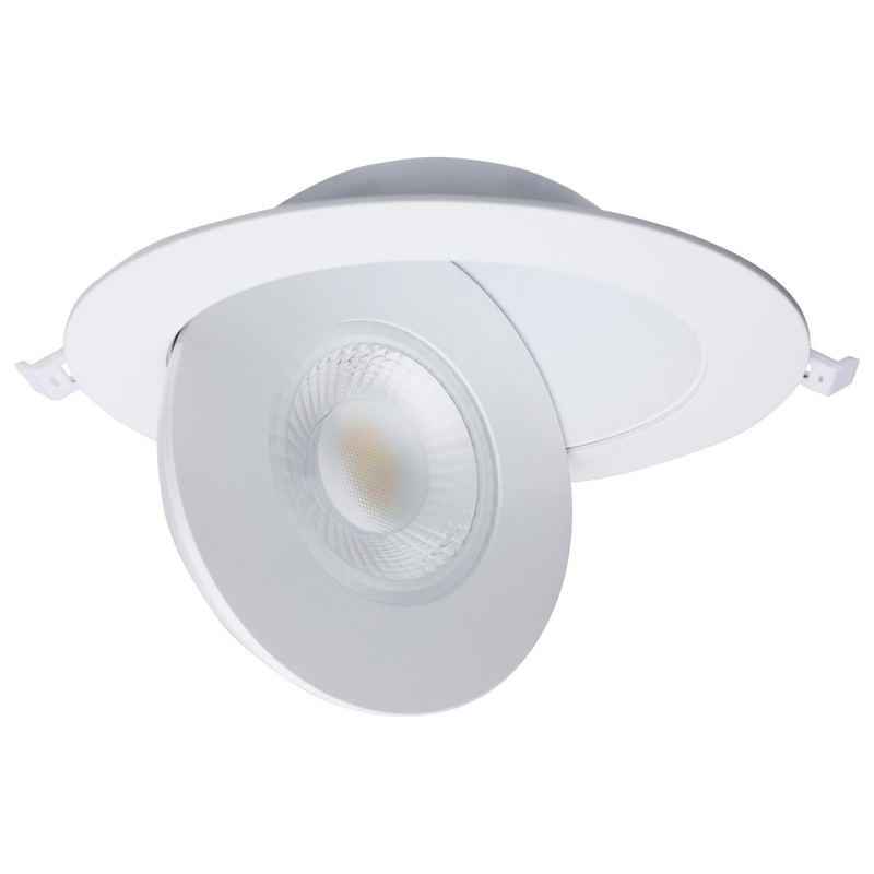15 Watt, LED Gimbaled Downlight, 6 Inch, RGB & Tunable White, Round, Starfish IOT, White Finish, 1200 Lumens, 120-277 Volt LED Downlight by Satco