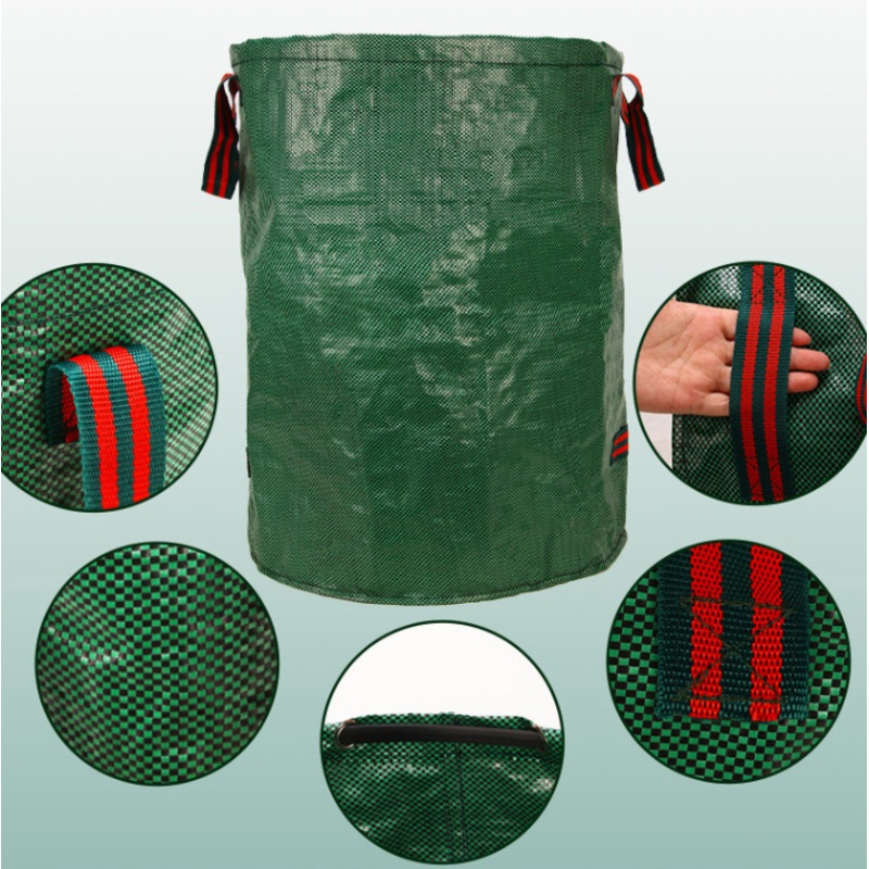 300L(Calibre67*84cm) Heavy Duty Collapsible Garden Waste Bags (Set of 2) – Large Reusable Yard Leaf Bin