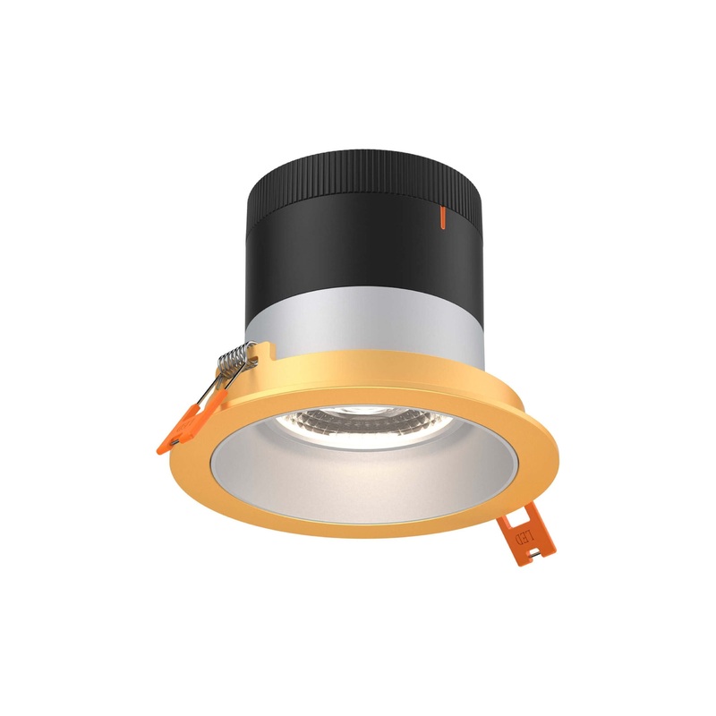 4″ Modular Downlight Alzak with Gold Trim 35 Degrees Regressed
