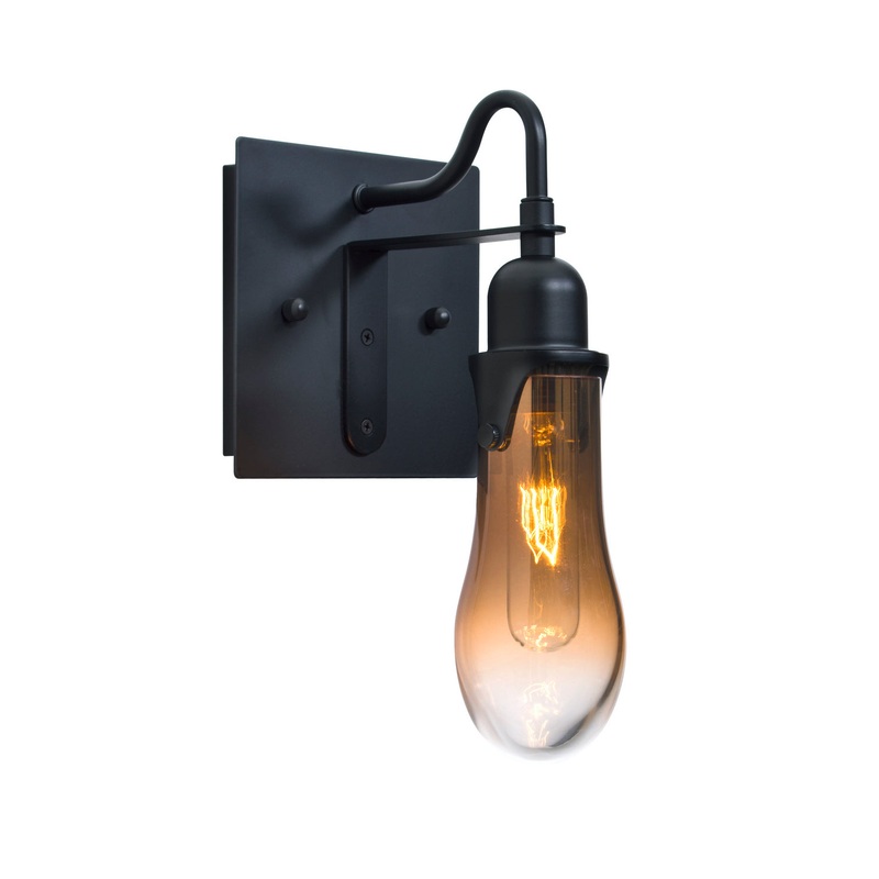 Besa 1WG-WISHAM-BK Wish One Light Wall Sconce Black