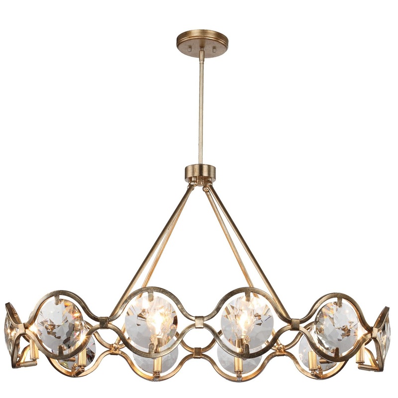 Crystorama QUI-7629-DT Quincy Ten Light Chandelier Distressed Twilight