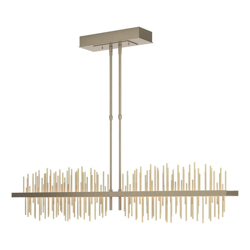 Gossamer Large LED Pendant Soft Gold Modern Brass