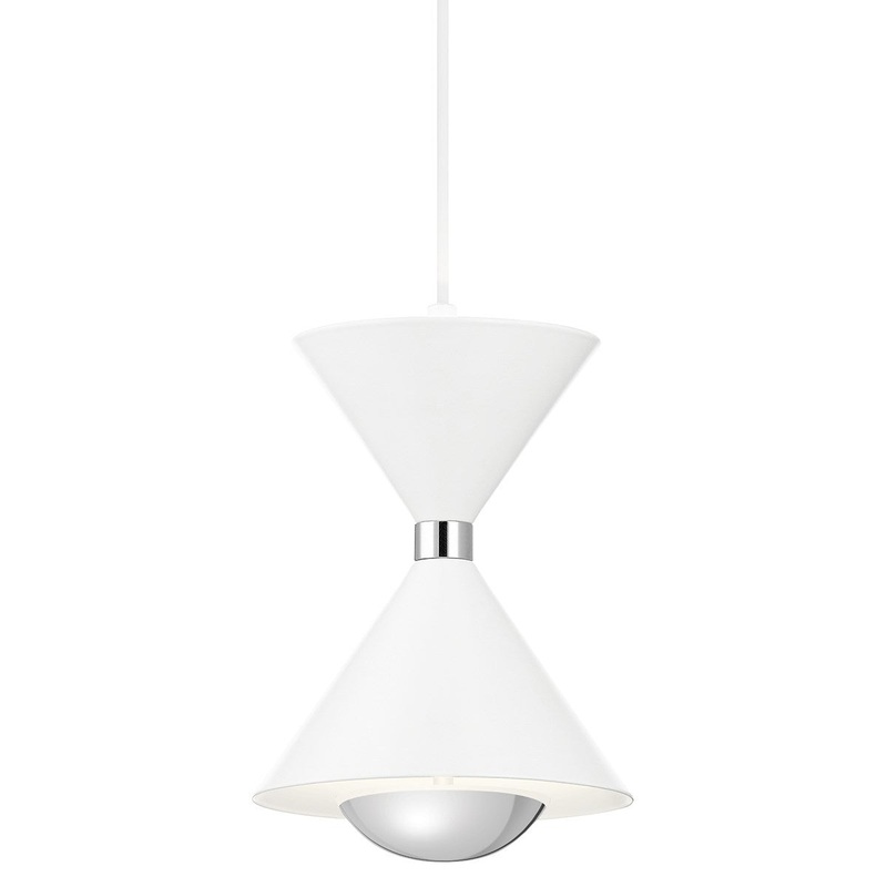 LED Mini Pendant from the Kordan Collection in Matte White Finish by Kichler