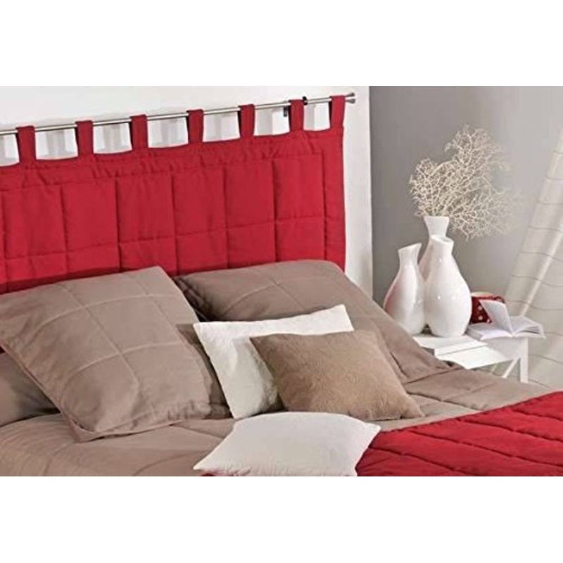 Linder – Testiera imbottita per letto, modello Monaco, in poliestere e cotone, 85 x 160 cm, cotone bianco, rif. 0509/29/807/160