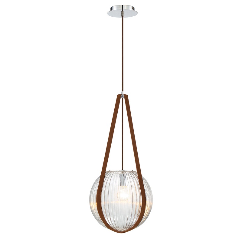 One Light Pendant from the Rosemount Collection in Chrome Finish by Eurofase