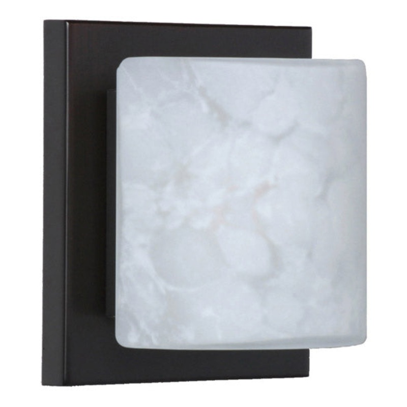 One Light Wall Sconce from the Paolo Collection in Bronze Finish by Besa