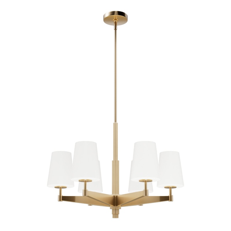 Six Light Chandelier from the Nolita Collection in Alturas Gold Finish by Hunter