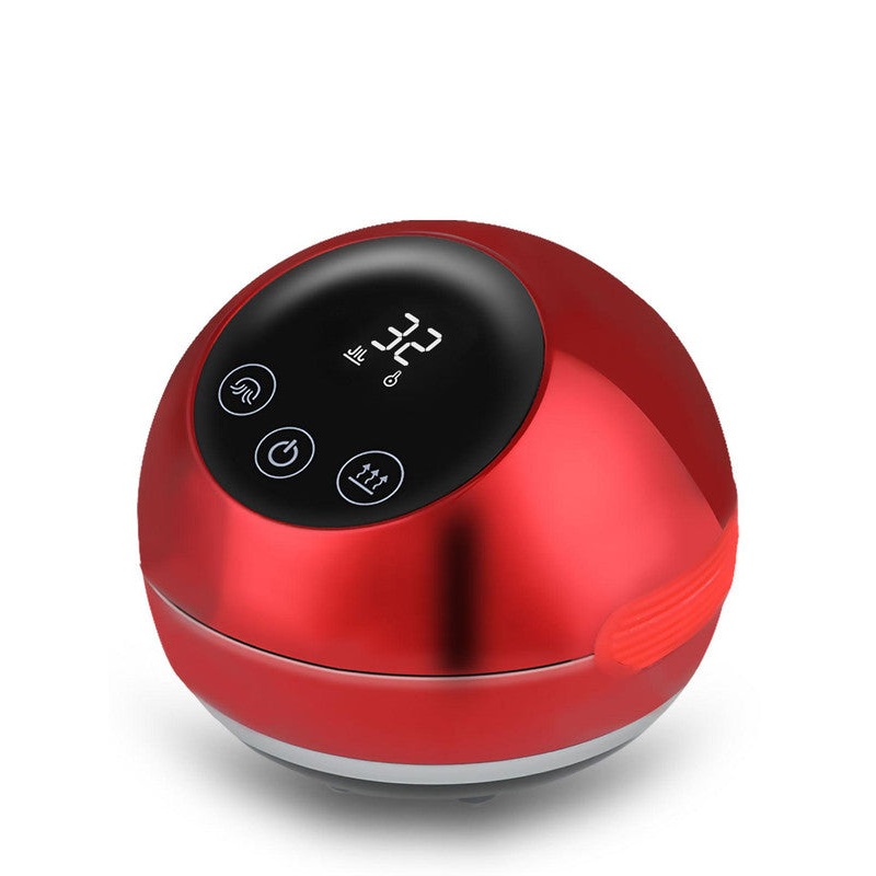 Smart Electric Cupping & Gua Sha Massager with Red Light Therapy & Magnetic Stones – 5 Levels, Rechargeable(red)