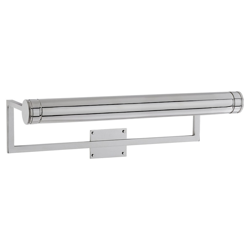 Three Light Picture Light from the Cosmopolitan Collection in Polished Nickel Finish by Visual Comfort Signature