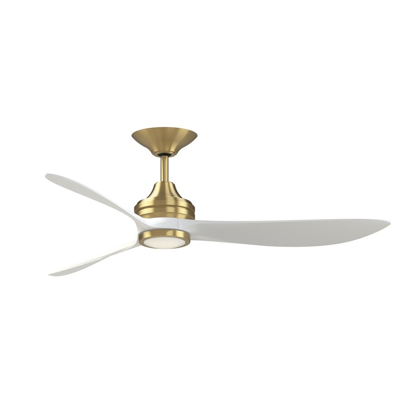 60″Ceiling Fan from the Aviara Collection in Brushed Satin Brass Finish by Fanimation