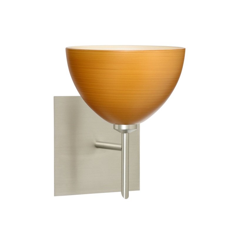 Besa 1SW-4679OK-SN-SQ Brella One Light Wall Sconce Satin Nickel