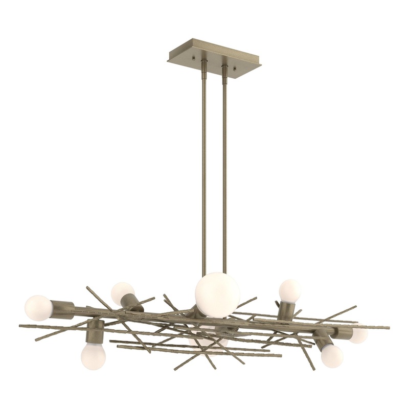 Brindille 8-Light Linear Pendant Soft Gold