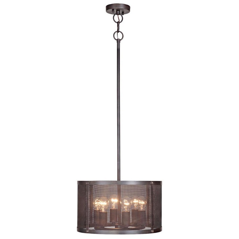 Craftmade 37196-MBKG Blacksmith Six Light Pendant Matte Black Gilded (Discontinued)
