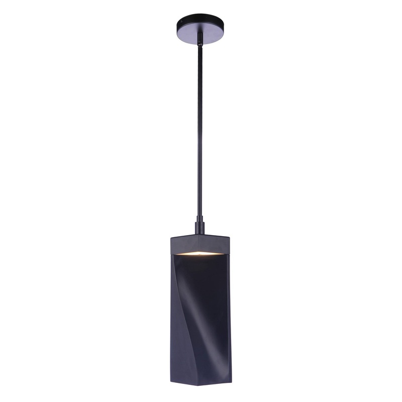 Craftmade P990FB-LED Drama LED Mini Pendant Flat Black