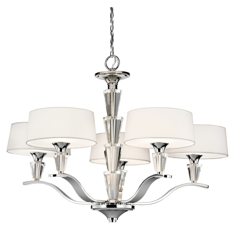 Five Light Chandelier from the Crystal Persuasion Collection in Chrome Finish by Kichler
