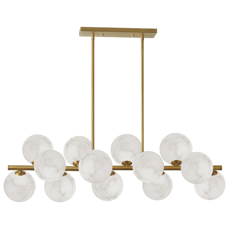 Giovanna 13-Light Horizontal Pendant Aged Brass