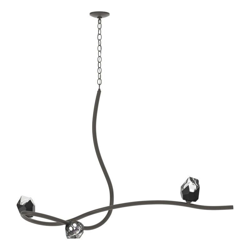 Glacier 3-Light Pendant Dark Smoke Black Crystal (BP)