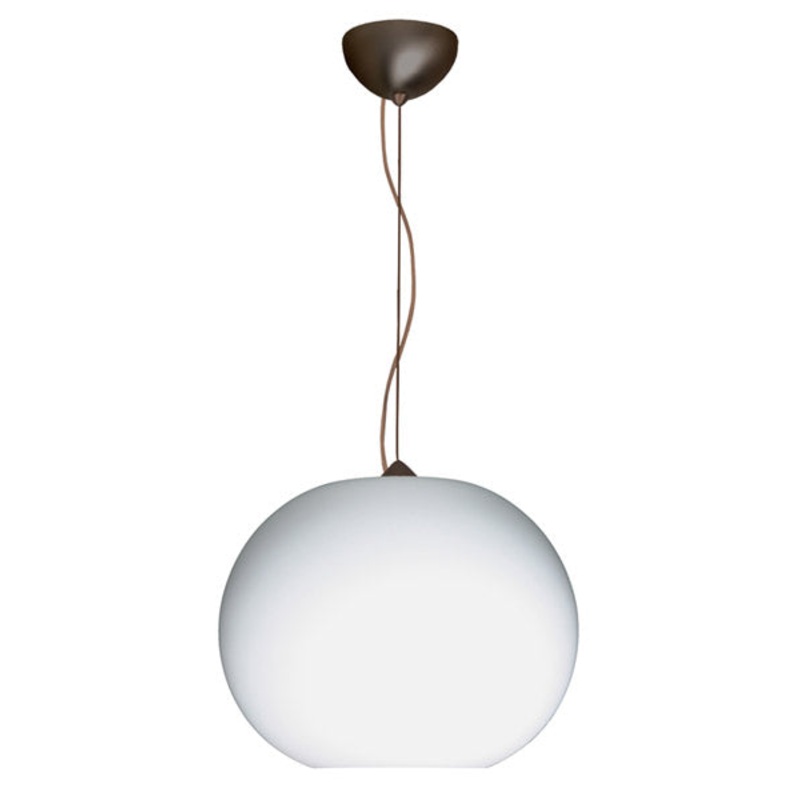 One Light Pendant from the Jordo Collection in Bronze Finish by Besa