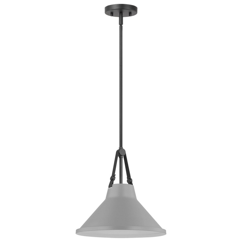 One Light Pendant from the Zelda Collection in Black Finish by Nuvo Lighting