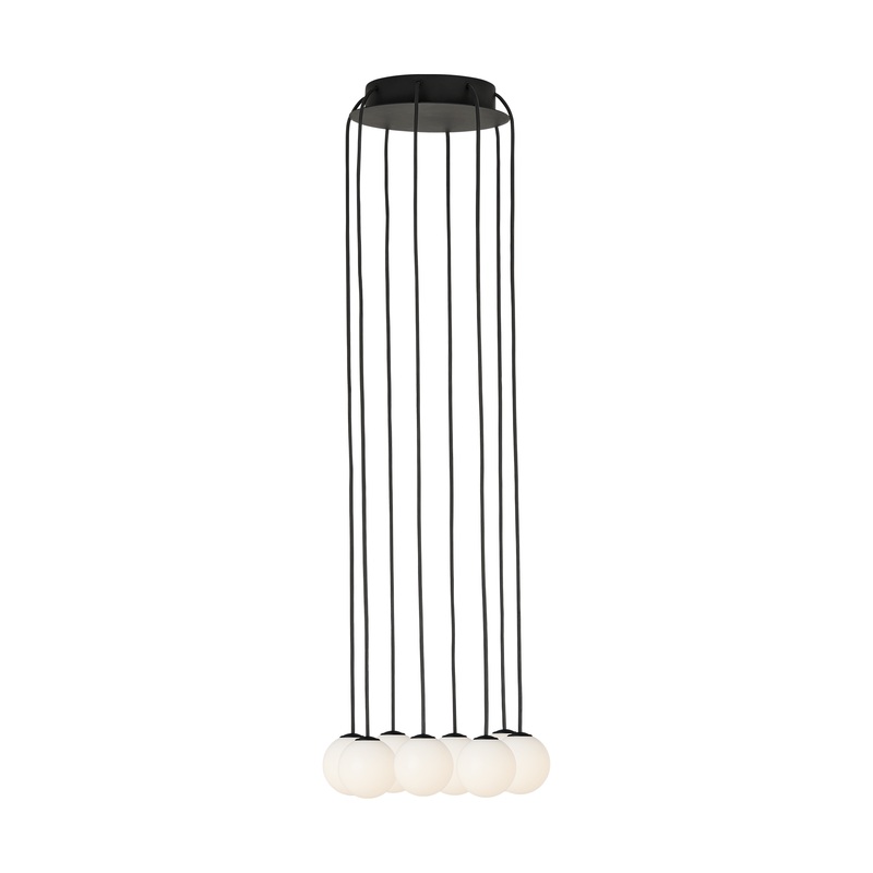 Orbet 8 Light Chandelier Nightshade Black