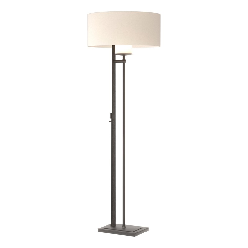 Rook Floor Lamp Black Flax Shade (SE)